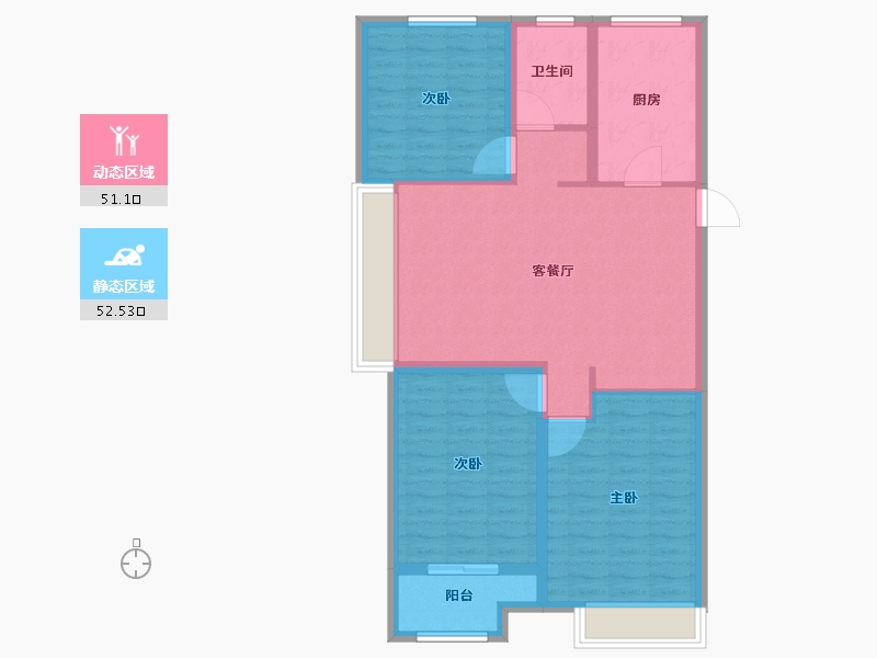 山东省-泰安市-特钢西区-93.60-户型库-动静分区