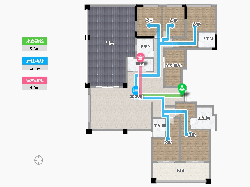 贵州省-六盘水市-城投·凤凰院景-254.40-户型库-动静线