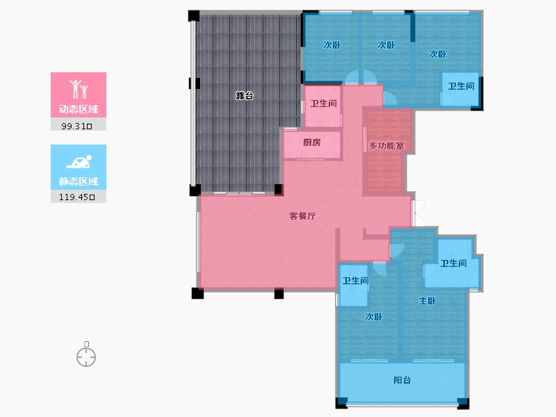 贵州省-六盘水市-城投·凤凰院景-254.40-户型库-动静分区