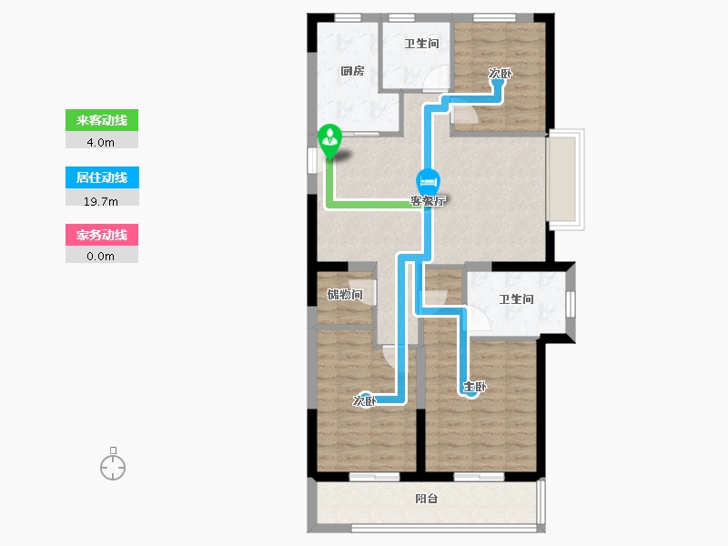 浙江省-宁波市-三里风荷-87.20-户型库-动静线