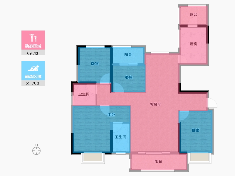 河南省-信阳市-康桥学苑-112.00-户型库-动静分区