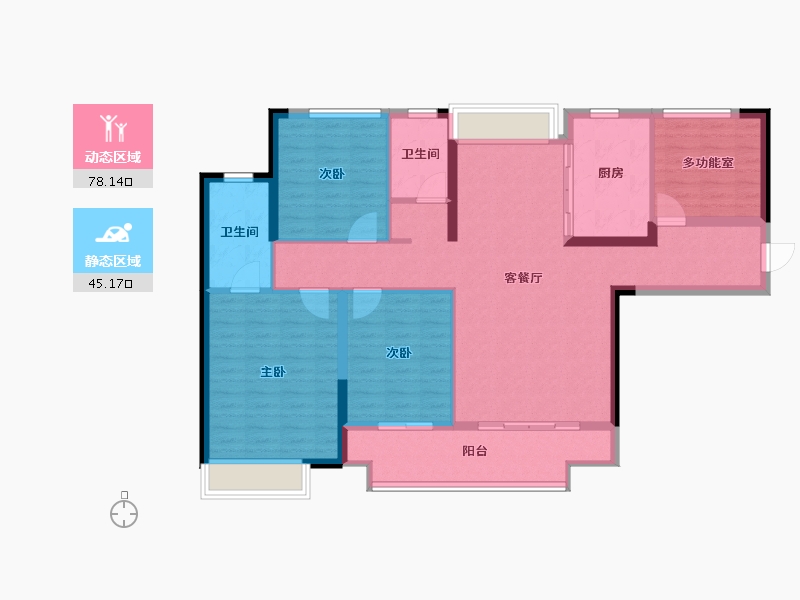 湖南省-长沙市-中交凤鸣九章-111.26-户型库-动静分区