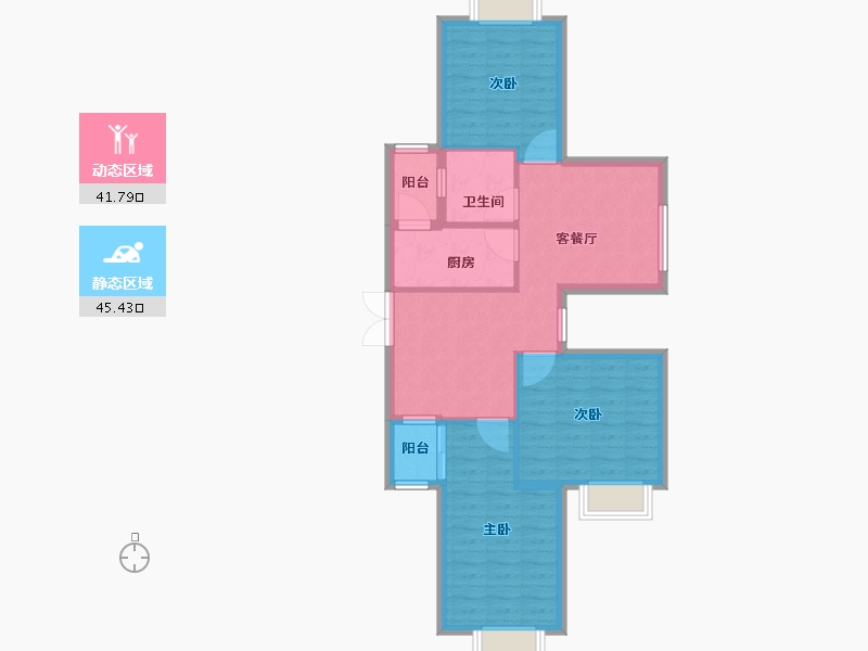 河南省-信阳市-铂寓-78.34-户型库-动静分区