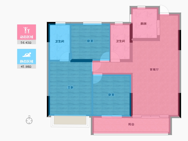 浙江省-嘉兴市-乌镇璟园-92.00-户型库-动静分区