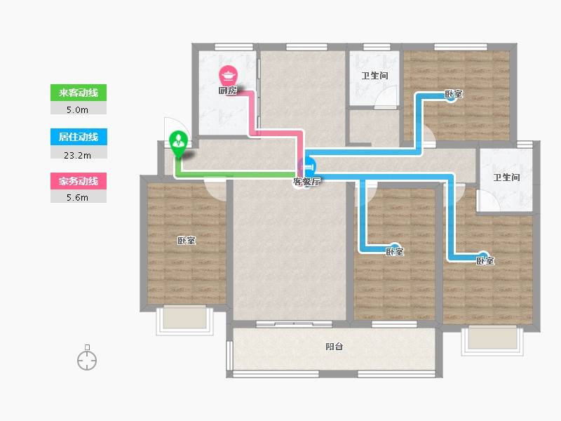 山东省-临沂市-鲁邦华府-120.76-户型库-动静线