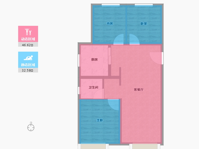 北京-北京市-橡树湾-71.20-户型库-动静分区