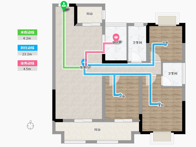 河南省-信阳市-淮滨建业·未来城-97.87-户型库-动静线