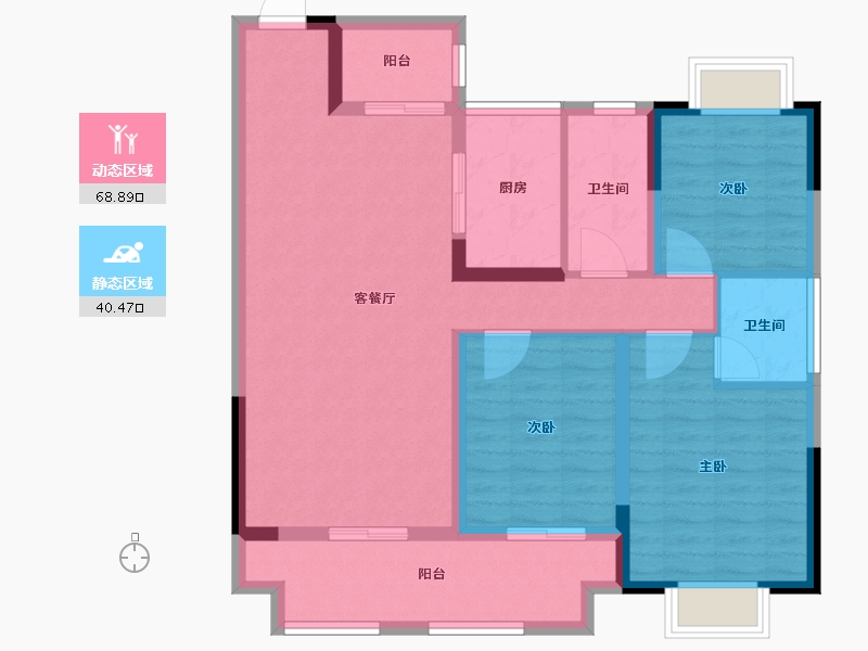 河南省-信阳市-淮滨建业·未来城-97.87-户型库-动静分区