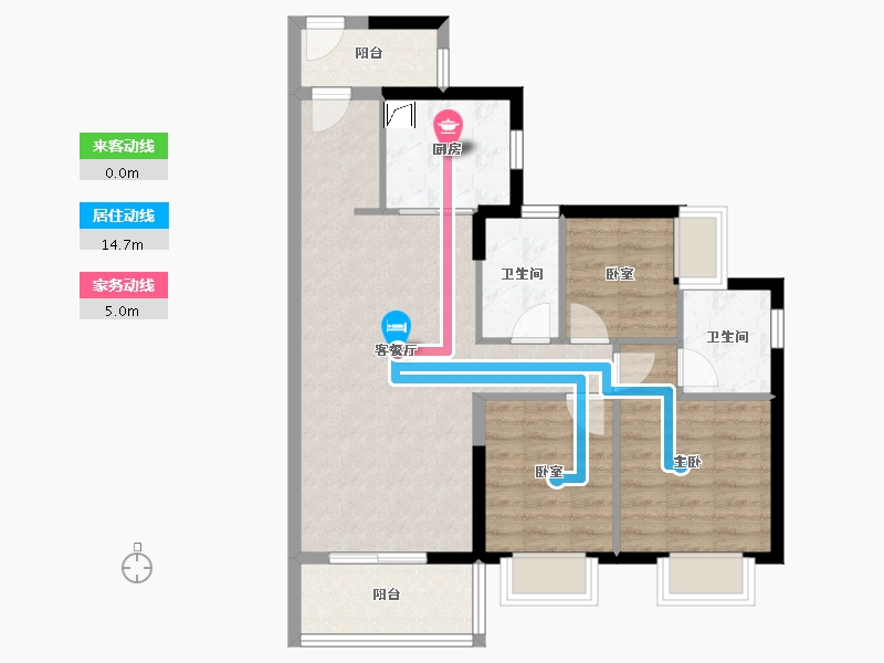 广东省-佛山市-保利时代天珀-77.00-户型库-动静线