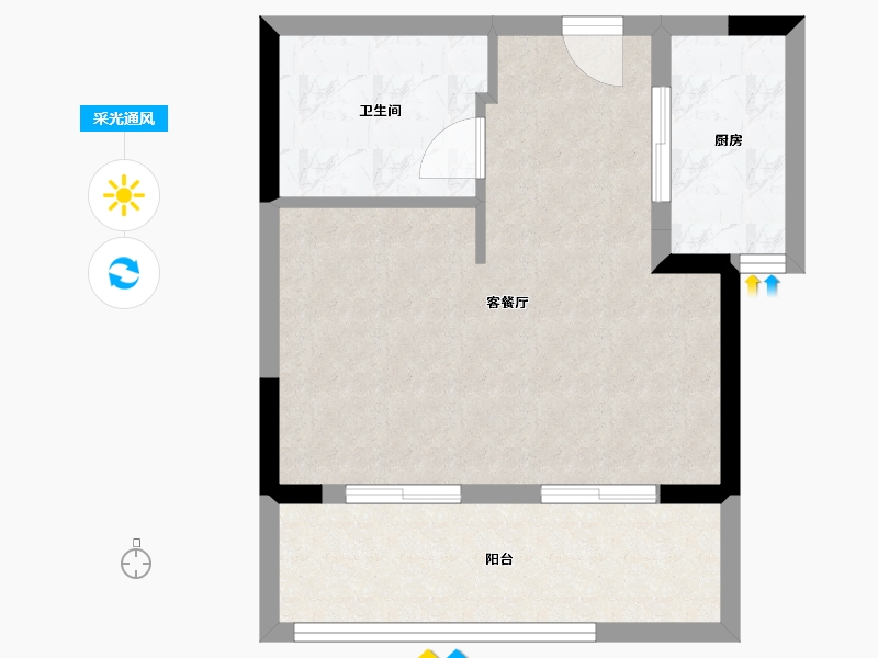 陕西省-宝鸡市-金泰·太白云境-44.95-户型库-采光通风