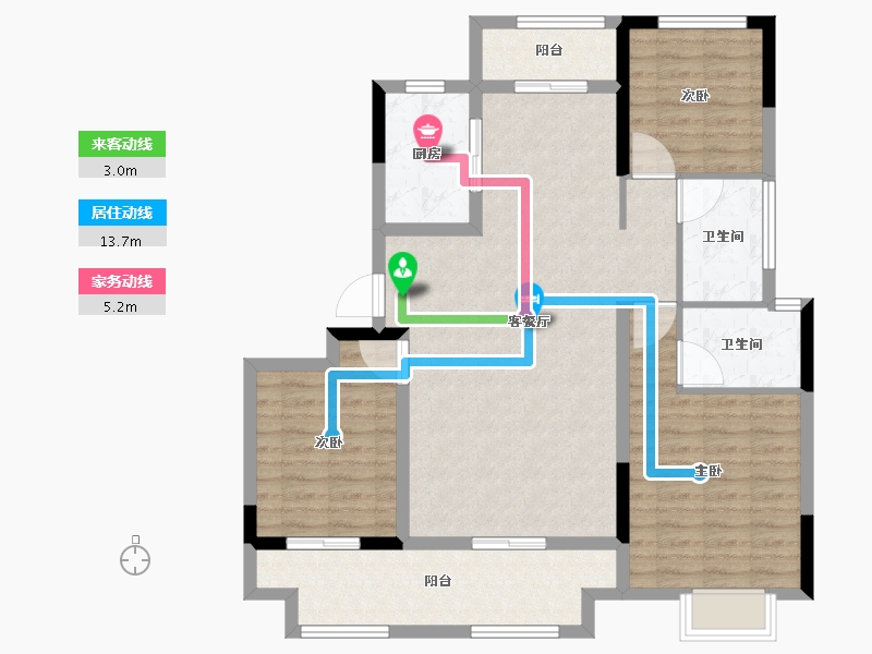 河南省-信阳市-淮滨建业·未来城-100.68-户型库-动静线