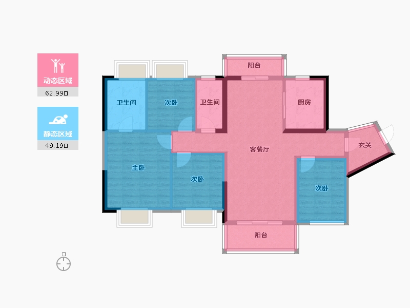 广东省-佛山市-中建壹品鄂旅投东湖学府-100.01-户型库-动静分区