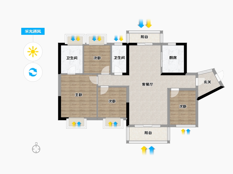 广东省-佛山市-中建壹品鄂旅投东湖学府-100.01-户型库-采光通风