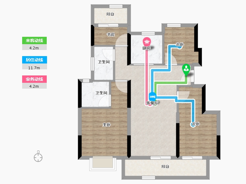 浙江省-宁波市-荣安春和景明-86.27-户型库-动静线