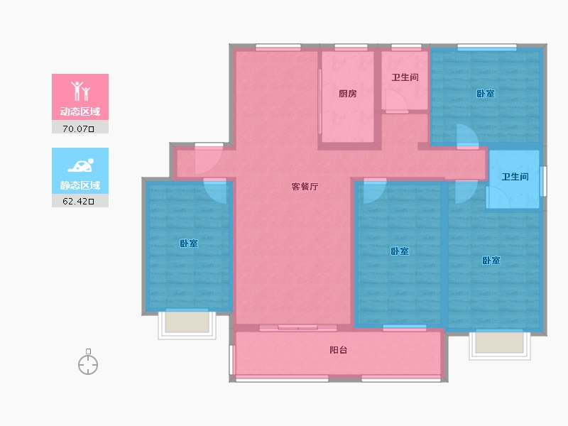 山东省-临沂市-鲁邦华府-118.34-户型库-动静分区