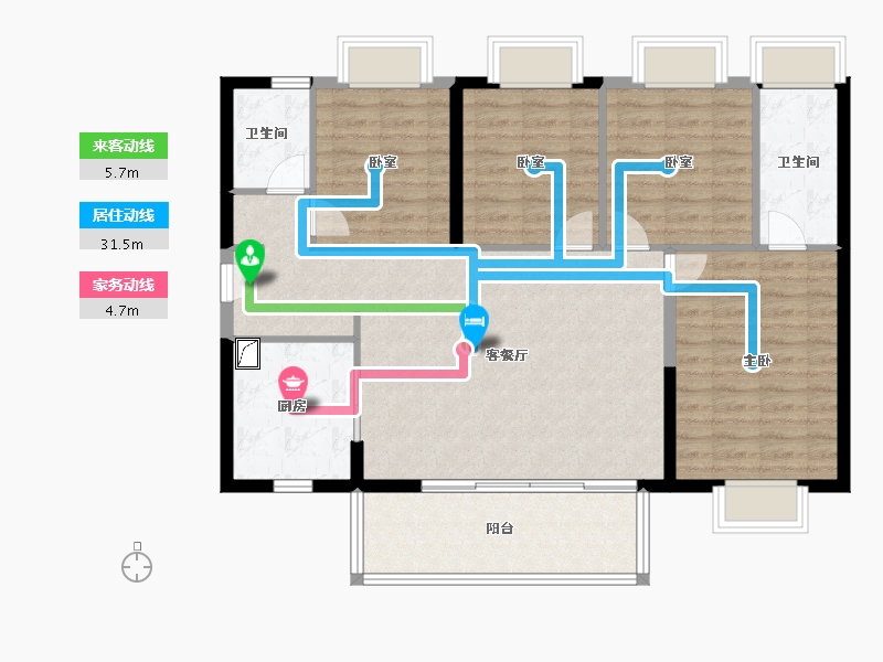 广东省-佛山市-保利时代天珀-106.00-户型库-动静线