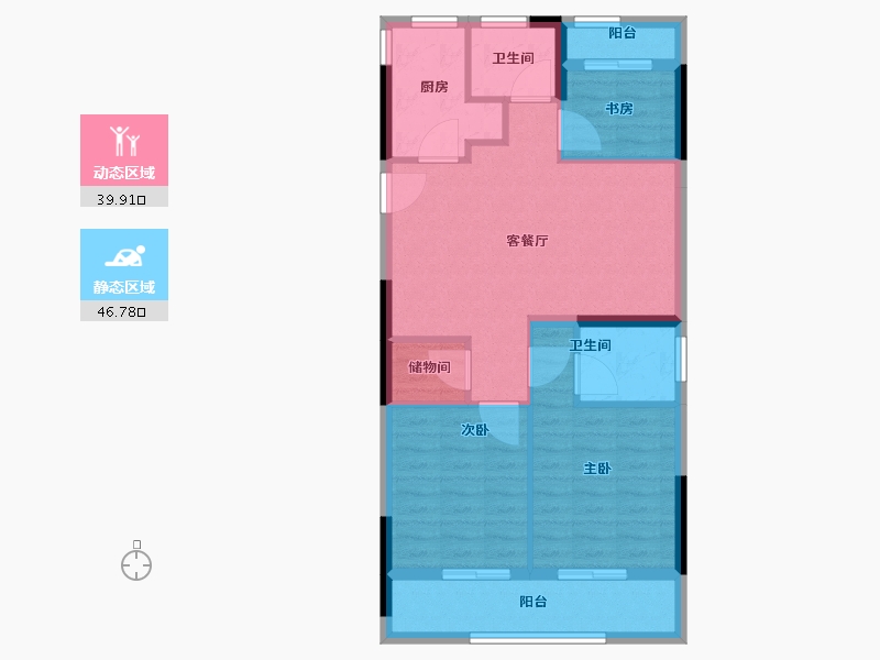 浙江省-宁波市-荣安春和景明-77.68-户型库-动静分区