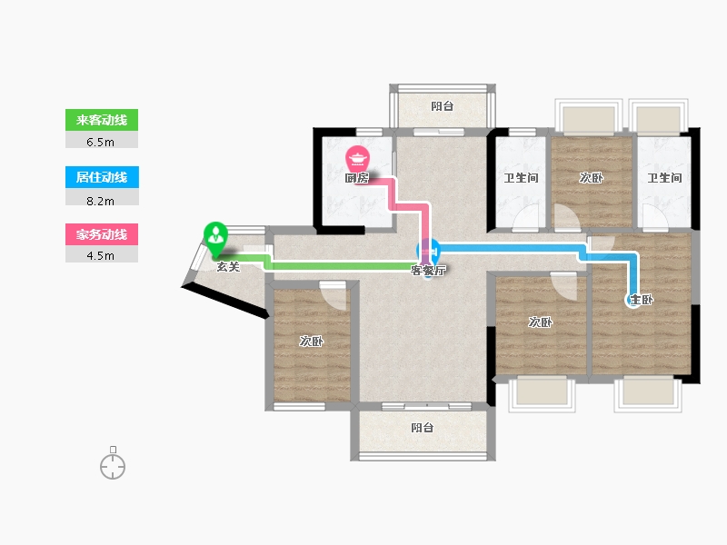 广东省-佛山市-中建壹品鄂旅投东湖学府-93.01-户型库-动静线