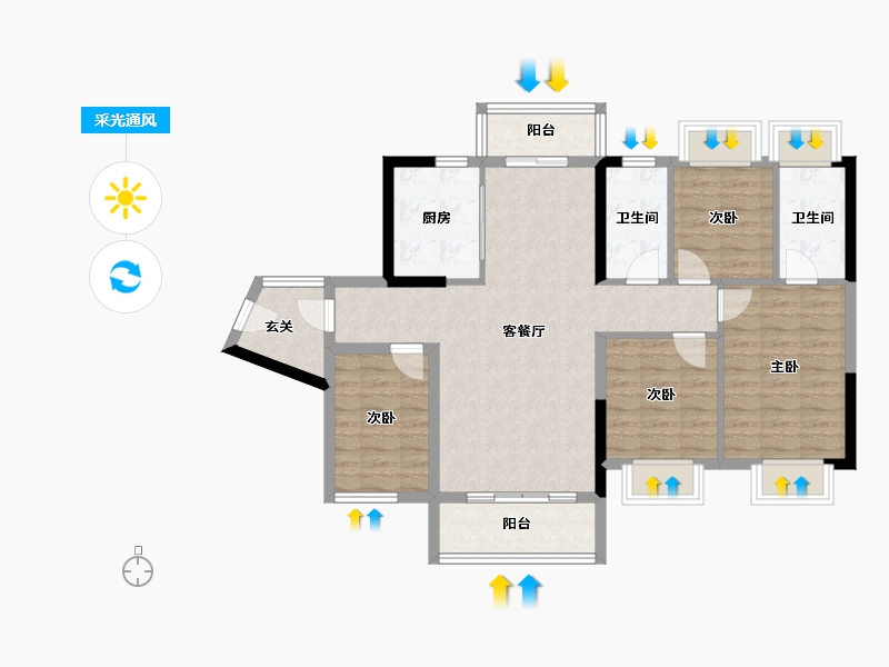 广东省-佛山市-中建壹品鄂旅投东湖学府-93.01-户型库-采光通风