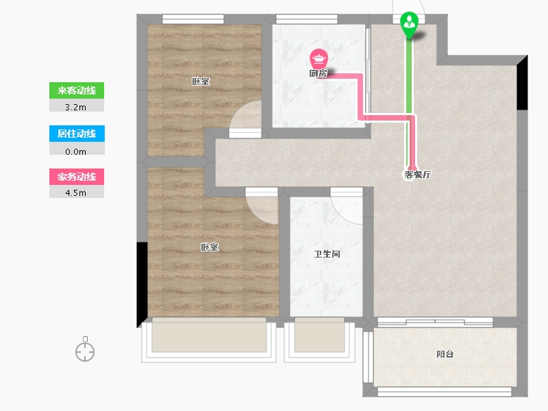 浙江省-嘉兴市-乌镇璟园-62.40-户型库-动静线