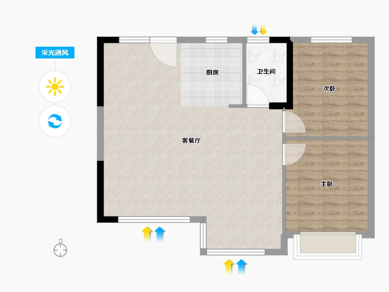 福建省-厦门市-融信厦门世纪-75.20-户型库-采光通风