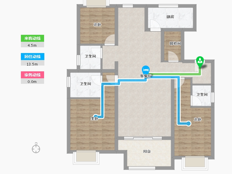 江苏省-南京市-和凤镇凤凰园.-101.04-户型库-动静线