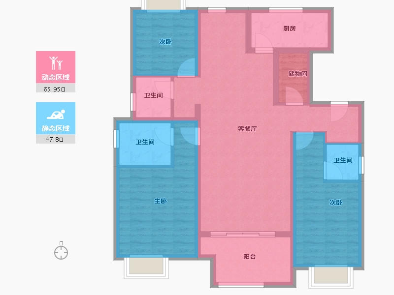 江苏省-南京市-和凤镇凤凰园.-101.04-户型库-动静分区