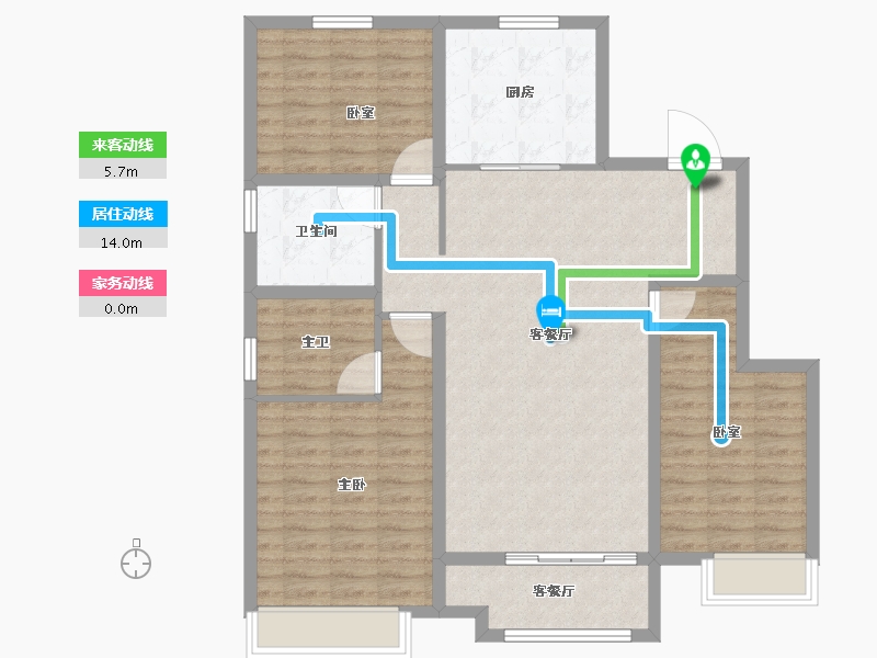 山东省-泰安市-特钢西区-107.20-户型库-动静线