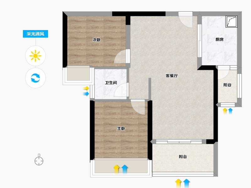 湖南省-湘西土家族苗族自治州-天玺壹号-62.07-户型库-采光通风