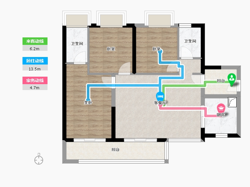 广东省-佛山市-保利时代天珀-80.20-户型库-动静线