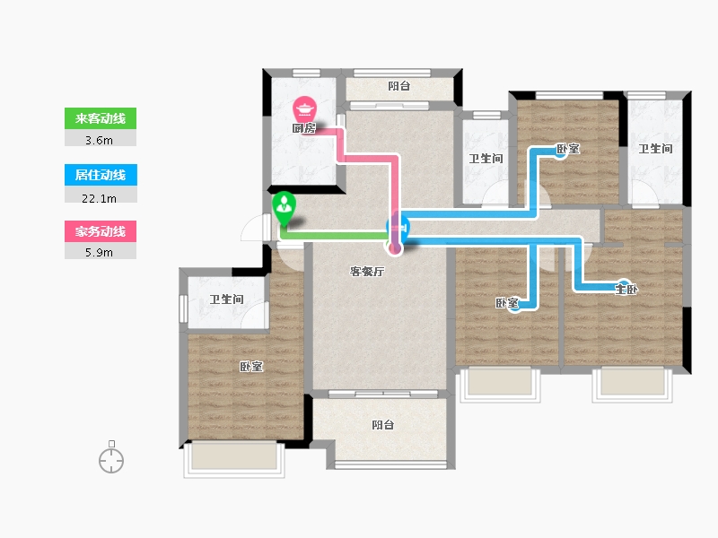 广东省-佛山市-中海雍景熙岸-110.36-户型库-动静线