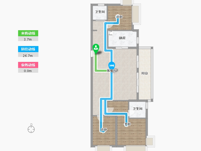 湖北省-武汉市-武汉雅居乐花园.-96.00-户型库-动静线