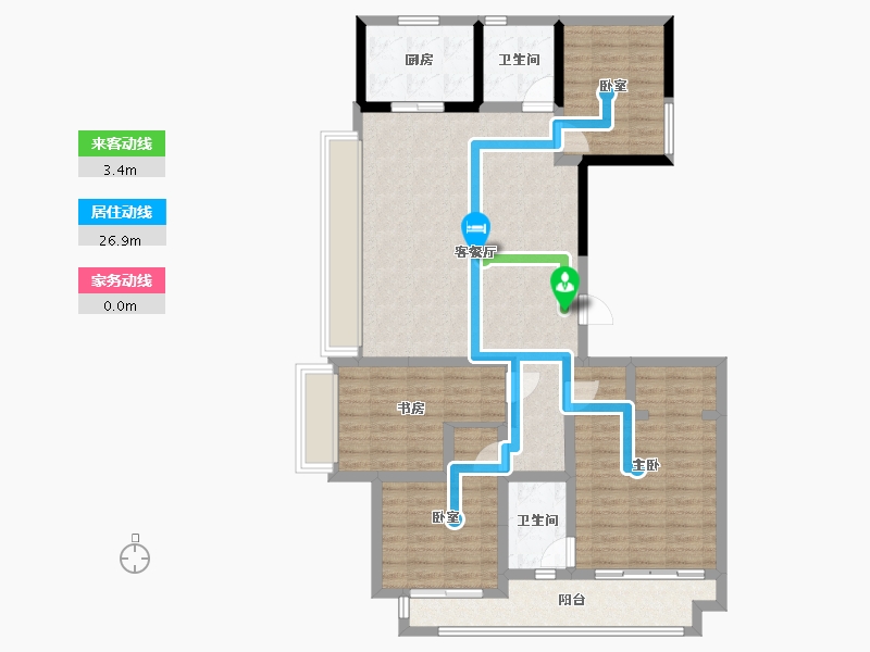 浙江省-杭州市-融悦天辰府-111.20-户型库-动静线