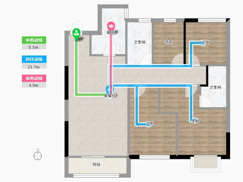 辽宁省-沈阳市-富禹天玺-87.13-户型库-动静线