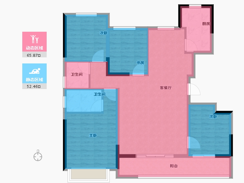 浙江省-宁波市-建发·春江悦-106.40-户型库-动静分区