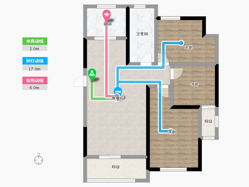 河南省-洛阳市-康城水岸-92.96-户型库-动静线