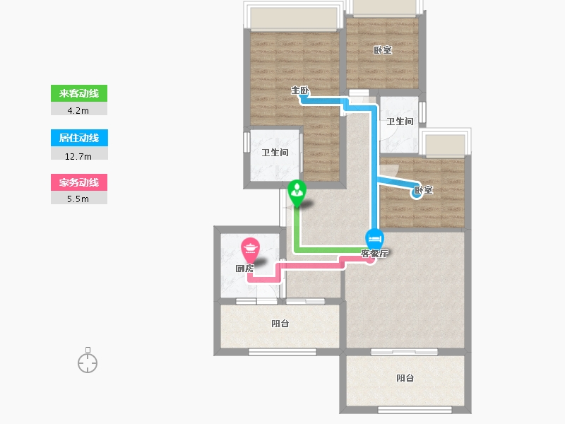 四川省-泸州市-南苑-85.00-户型库-动静线