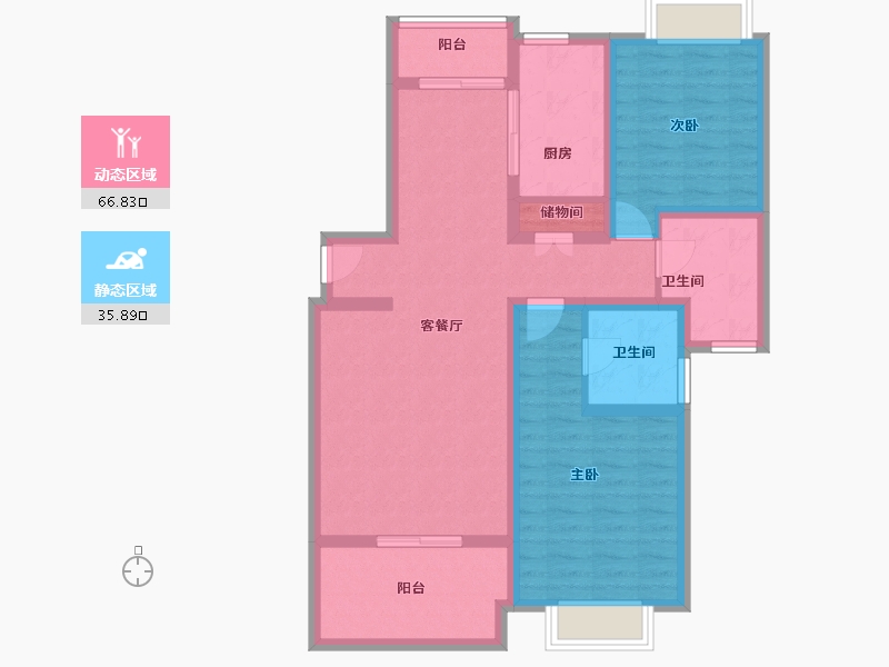 上海-上海市-东源名都-90.87-户型库-动静分区