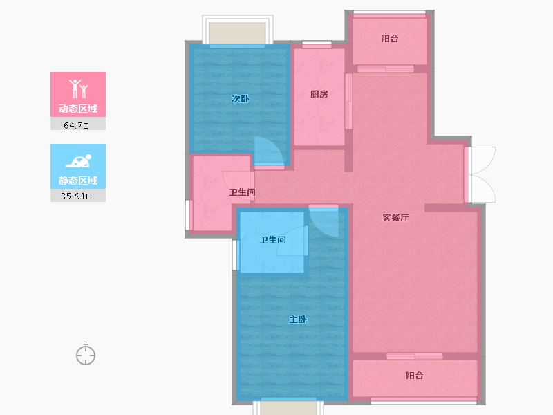 上海-上海市-东源名都-90.01-户型库-动静分区