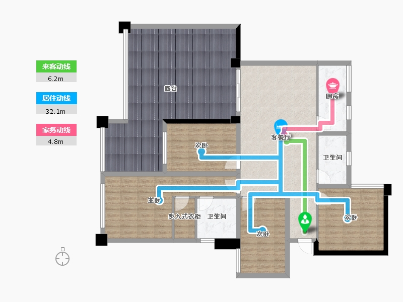 贵州省-六盘水市-城投·凤凰院景-149.81-户型库-动静线