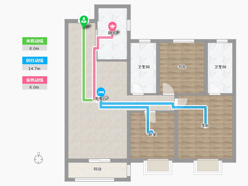 黑龙江省-哈尔滨市-中海观澜庭-98.31-户型库-动静线