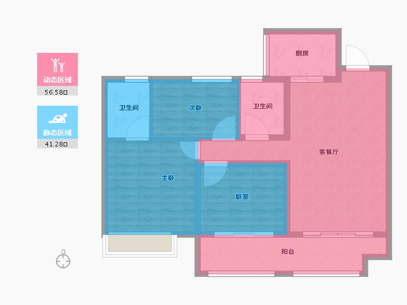 山东省-泰安市-泰安雍锦府-88.01-户型库-动静分区