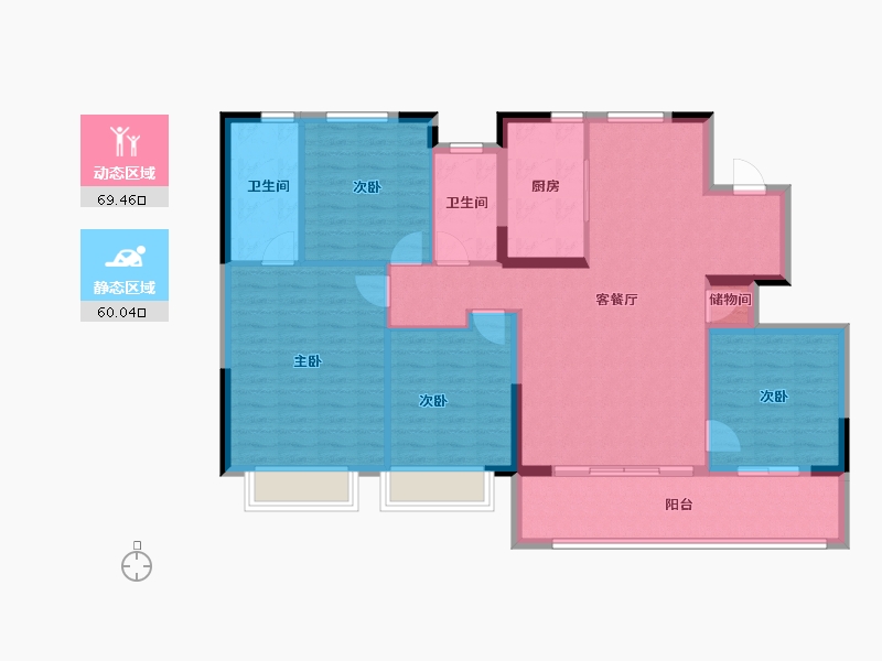 浙江省-宁波市-建发·春江悦-117.60-户型库-动静分区