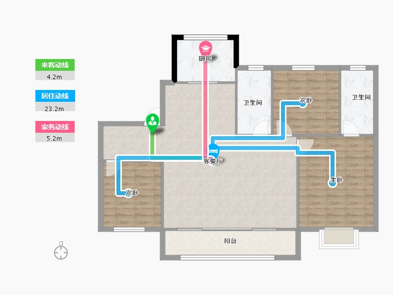 辽宁省-沈阳市-富禹天玺-108.21-户型库-动静线