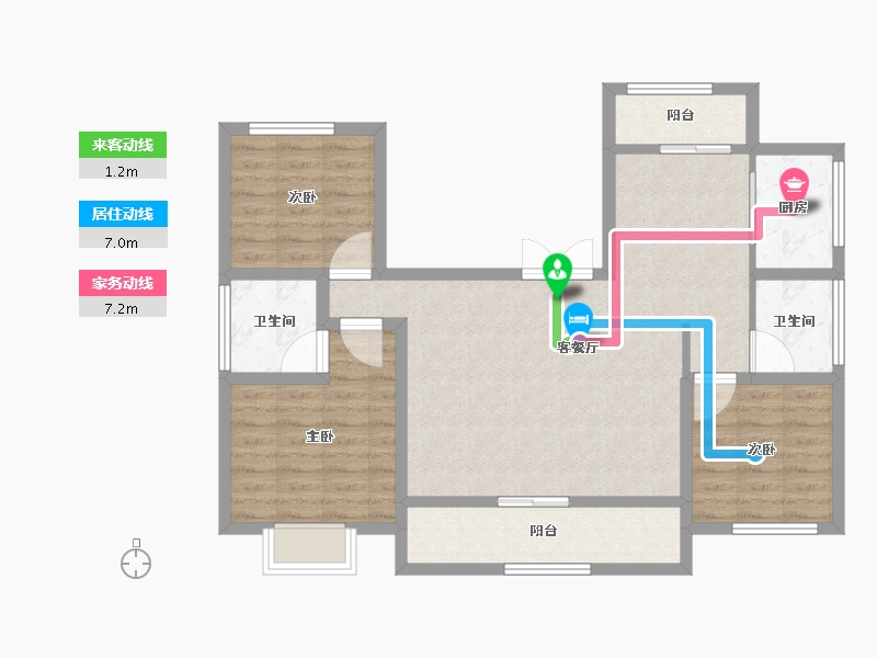 河南省-信阳市-金牛国际社区-89.32-户型库-动静线