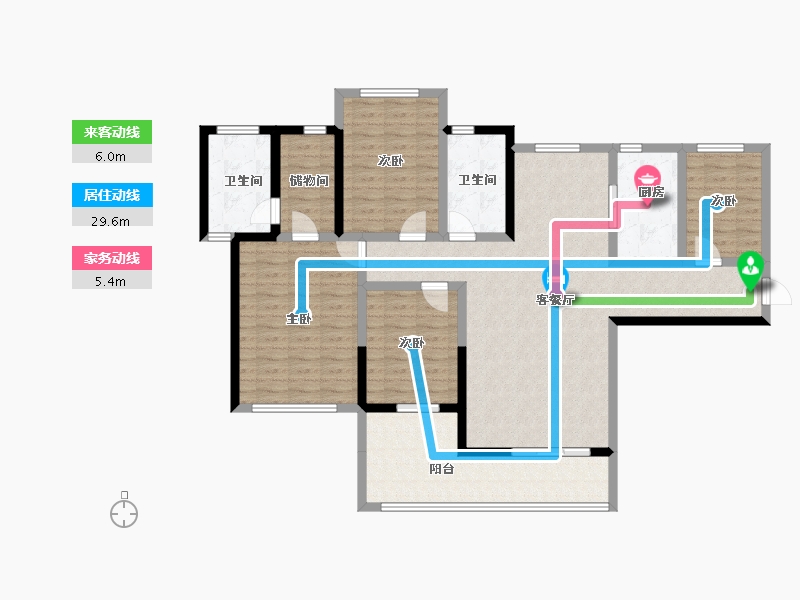 河南省-洛阳市-康城水岸-127.54-户型库-动静线