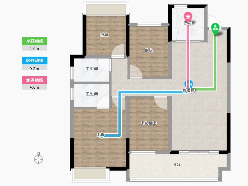 河南省-信阳市-升华翡翠城品-110.41-户型库-动静线