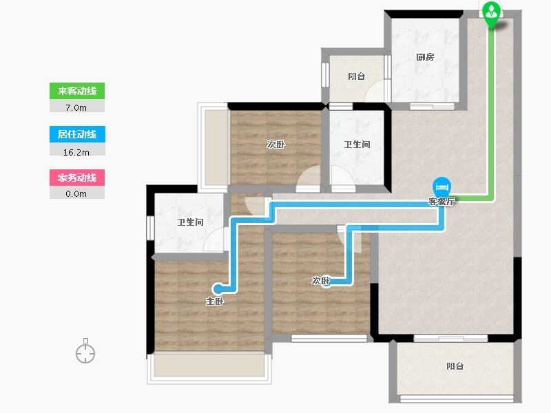 广东省-惠州市-隆生仲恺花园-96.33-户型库-动静线