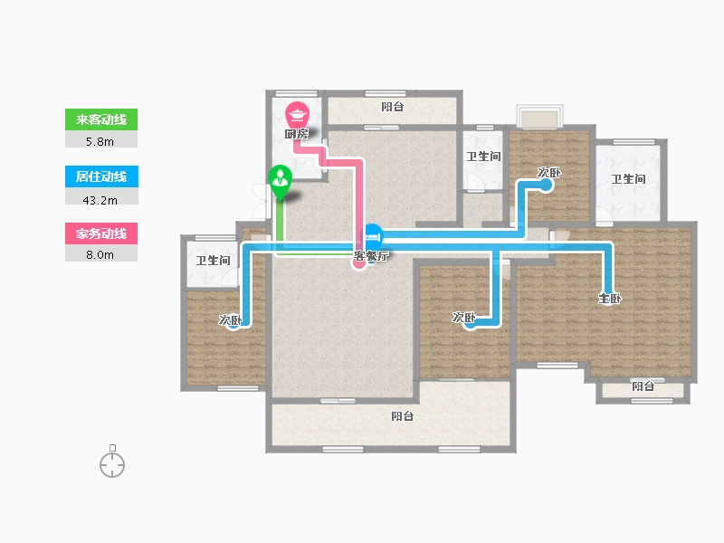 河南省-信阳市-金牛国际社区-235.04-户型库-动静线