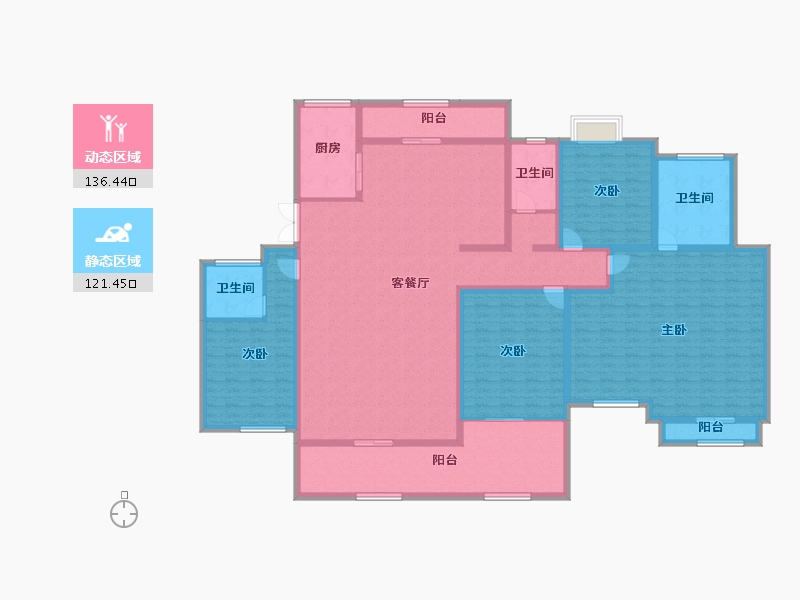 河南省-信阳市-金牛国际社区-235.04-户型库-动静分区